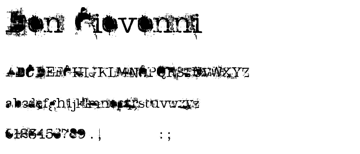 Don Giovonni font